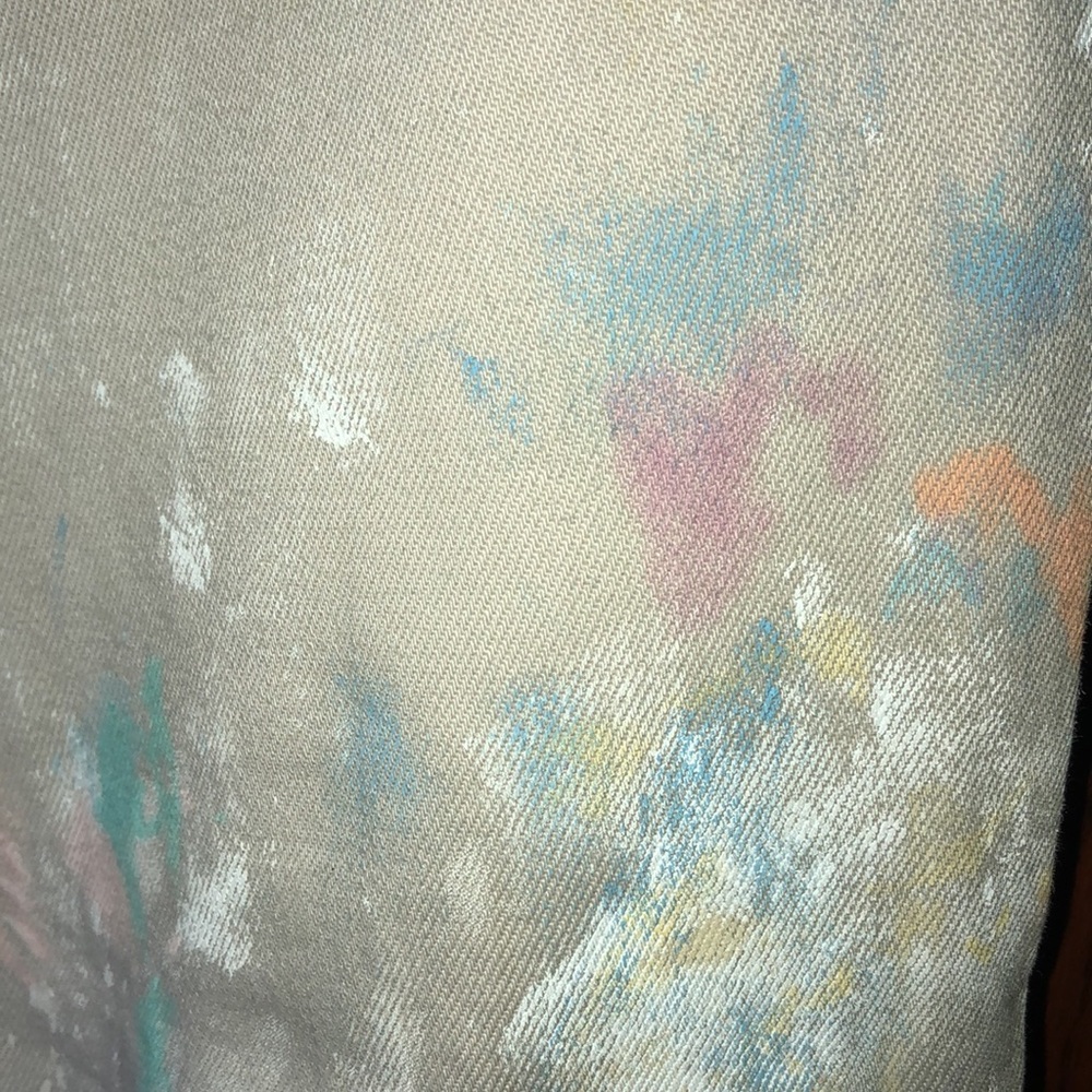 Polo Ralph Lauren Astor Boyfriend Jeans Khaki Paint Splatter Size 28 Women’s - Picture 7 of 16